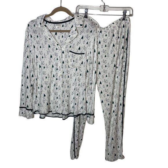 Soma Other - Soma Womens Two Piece Pajama PJ Set Size Large Abstract Tree Print